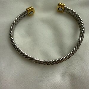 Twisted Silver and Gold Bracelet